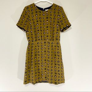 Fossil Silk Animal Print Lined Mini Dress Size 2